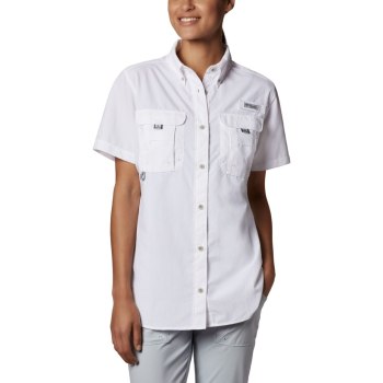 Columbia PFG Bahama Short Sleeve, Camisa Blancos Para Mujer | 293615-PLI